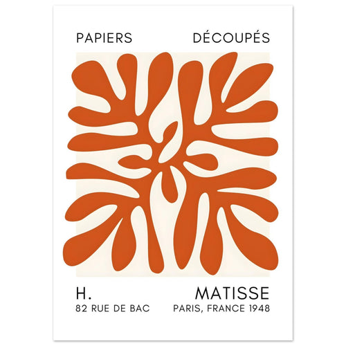Artfulprints  Matisse - Deep ocean orange   poster 50x70 cm - vtwonen shop