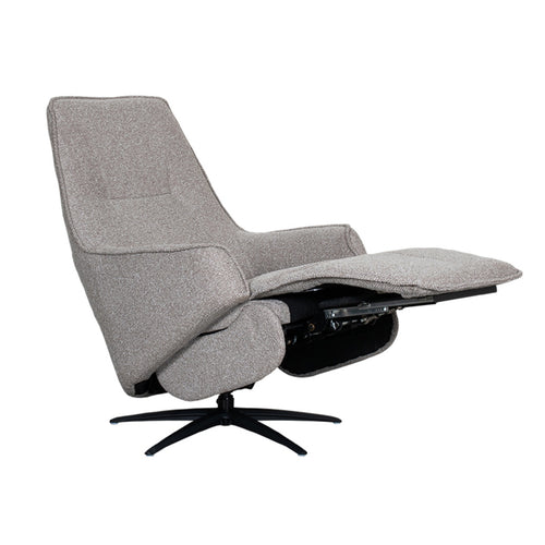 LABEL51 Fauteuil Odense Elektrisch - Grijs Bouclé - Draaibaar