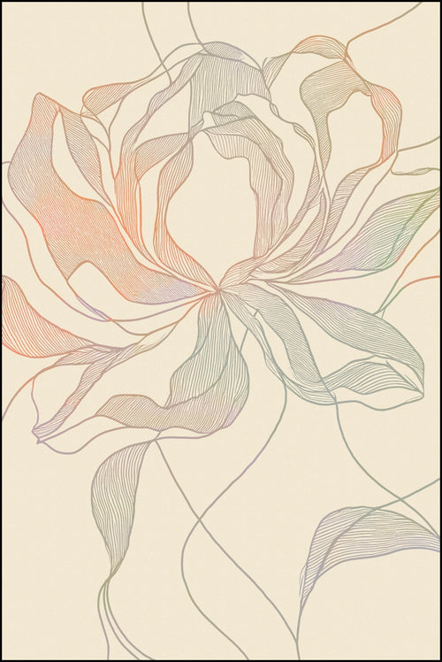 Vloerkleed MOMO rugs x NOŪRA studios - Bloom Beige/ multicolour 300x400 cm