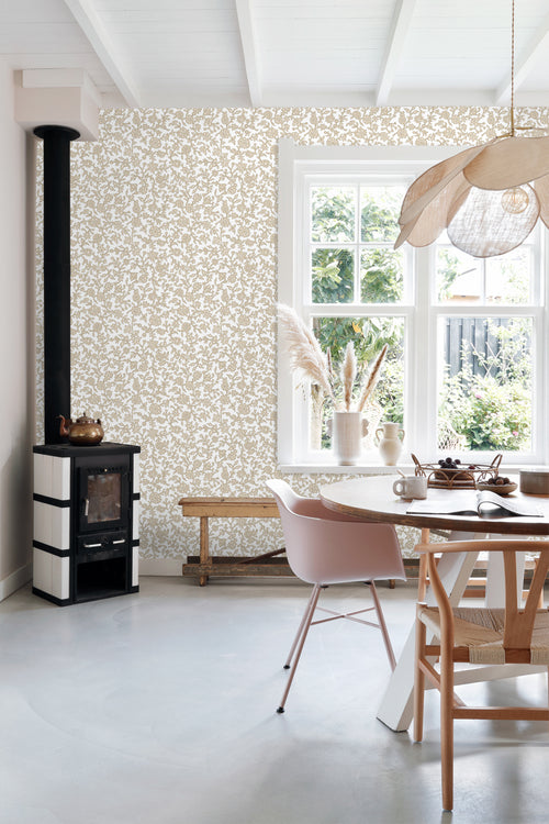 ESTAhome behang vintage bloemen beige - 50 x 900 cm - 131518