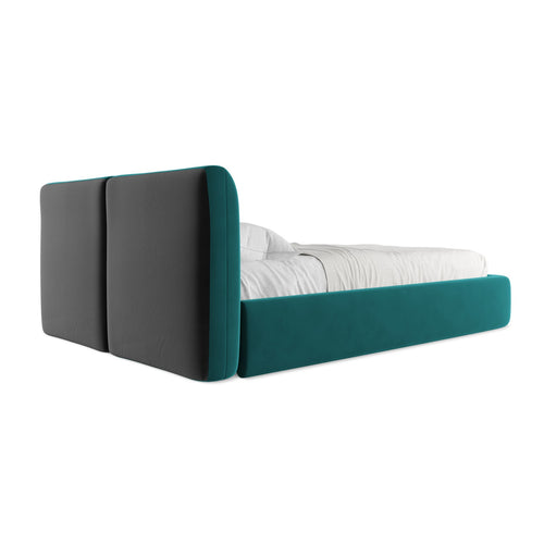 LaMiaSofa Bed met opbergruimte Milano - velours - marien - 160x228x82