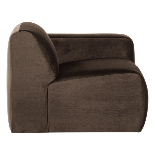 WOOOD 1-zits bank arm rechts Mojo Base - Velvet - Bruin - 74x105x97