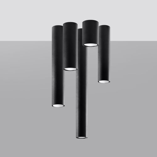 Sollux Lighting Plafondlamp LAGOS 40 zwart - 6x6x40cm