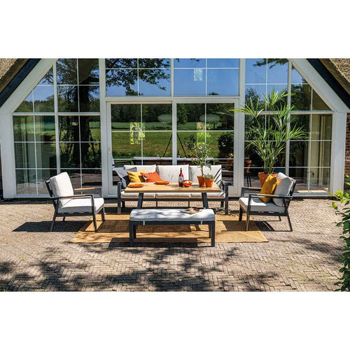 Garden Impressions lounge dining set Lissabon valley sand - 5-delig stoel-bank - vtwonen shop