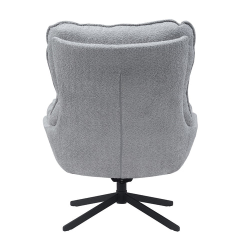 StarFurn Fauteuil Vera - Lichtgrijs Stof - Draaibaar - 82x95x96,5cm - vtwonen shop