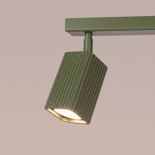 Sollux Lighting Plafondlamp RAYO 2 olijfgroen - 30x6x16,5cm