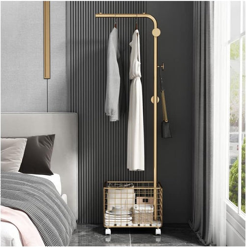 Furnilux Metalen Kapstok met Opbergmand - 45x32x175cm