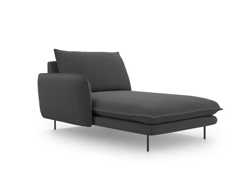 Cosmopolitan Design linker meridiaan Vienna structurele stof, donkergrijs - 170x110x95cm