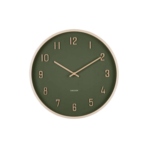 Karlsson wandklok Nervadura - groen - Ø40.8cm