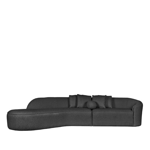 LABEL51 Bank Stelvio 4-Zits Rechts - Antraciet Bouclé - 338x150x74cm