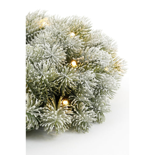 Black Box Trees Nagoya Kerstkrans met LED Verlichting en Timerfunctie - H12 x Ø45 cm - Groen