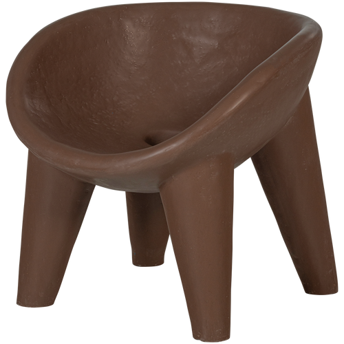 WOOOD loungestoel Orio - Polymeer - Rood/Bruin - 58x62x62