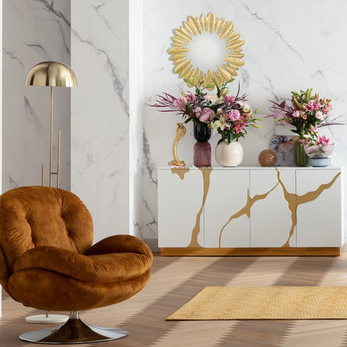 Kare Design Draaifauteuil Cosy Amber