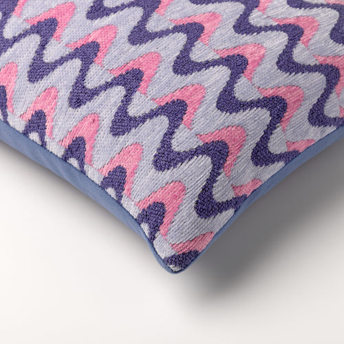 ALICE - kussenhoes 30x50 cm - zigzagpatroon - Baby Lavender - paars