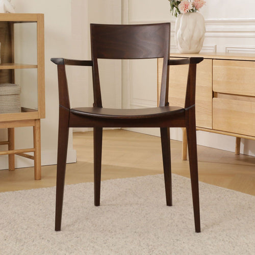 Fameg Felda Houten Eetkamerstoel Walnoot - Met Armleuning - vtwonen shop