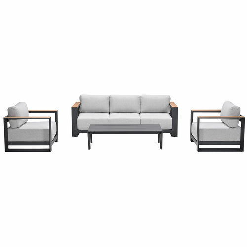 Garden Impressions loungeset Malakka valley sand - 4-delig