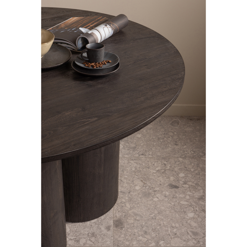 WOOOD eettafel binnen Oona - MDF - Donker bruin - 75x120x120 - vtwonen shop