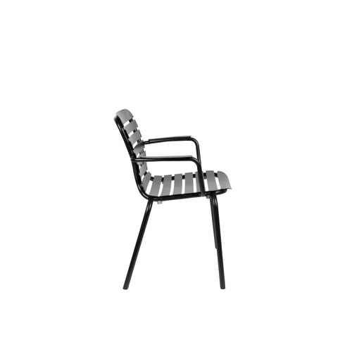 Zuiver Vondel Tuin Eetkamerstoelen armleuning Zwart - Set van 2
