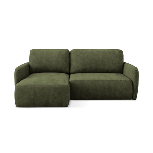 LaMiaSofa hoekbank links Corle - chenille stof - olijf - 207x148x86