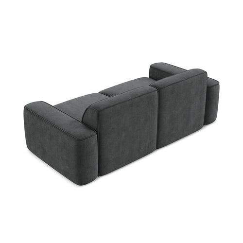 LaMiaSofa 3-zits bank Melissa - chenille stof - donkergrijs - 204x102x70