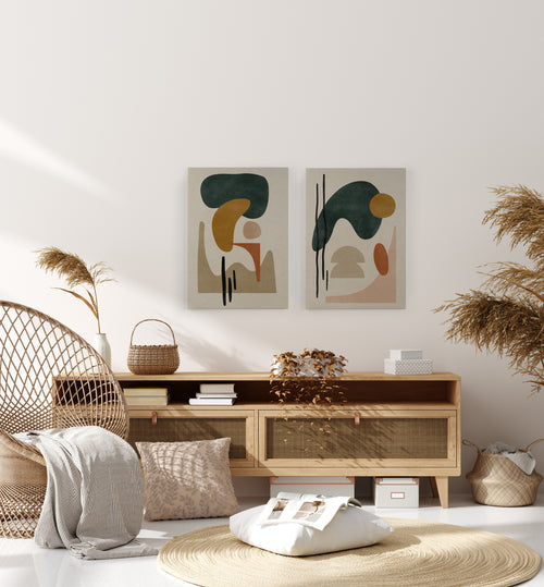 Canvas 60x40 Abstract landschap afdruk - vtwonen shop