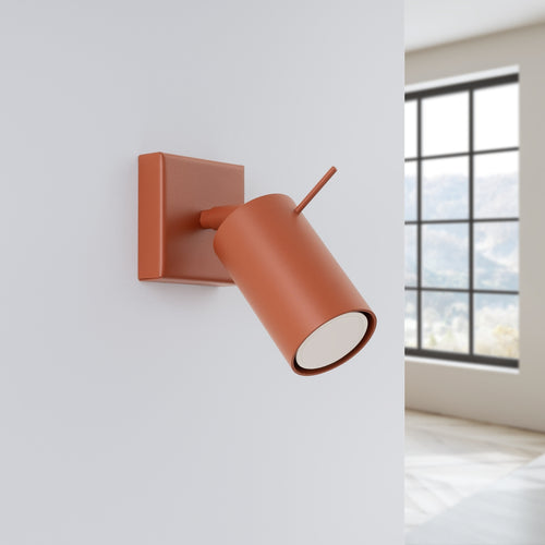 Sollux Lighting Wandlamp RING rood ochra - 8x16x8cm
