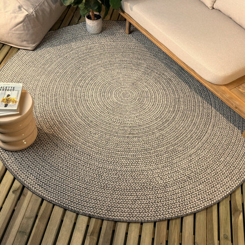 Rond buitenkleed Solid grijs - Interieur05 - 240 x 240 cm - vtwonen shop