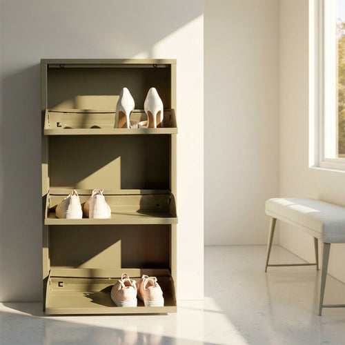 Kare Design Schoenenkast Caruso kaki 3 laden