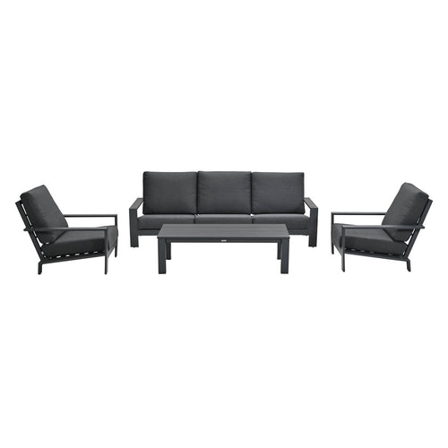 Garden Impressions loungeset Coba donker grijs - 4-delig