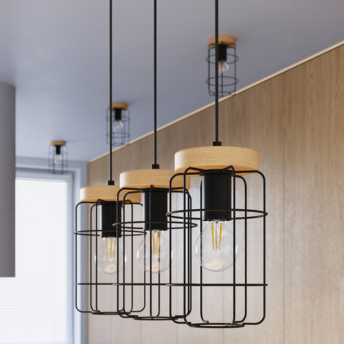 Sollux Lighting Hanglamp GOTTO 3L - 60x15x115cm