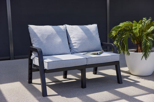 Hartman 2-Zitsbank Ibiza - Antraciet/Grijs - 131x84x93cm