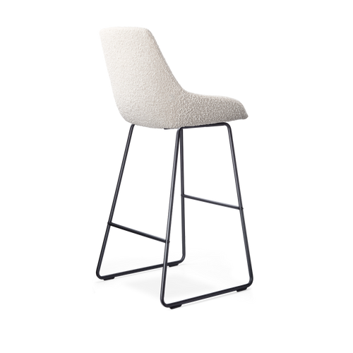 Nolon Nino-Isa Barkruk Bouclé Beige - Stof - Zwart Onderstel - 75 cm - vtwonen shop