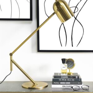 FurniLux Sleek Tafellamp - Goud - Verstelbaar en Stijlvol - 52x20x65cm - vtwonen shop