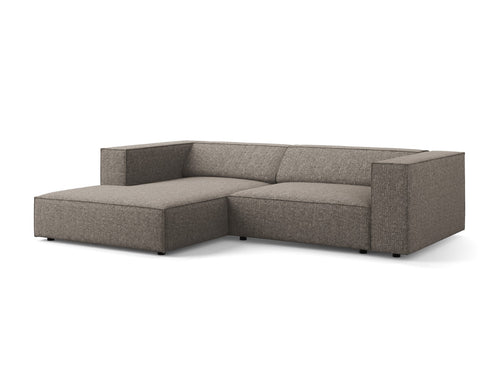 Cosmopolitan Design linker hoekbank Arendal 3-zits, chenille, grijs - 166x224x70cm