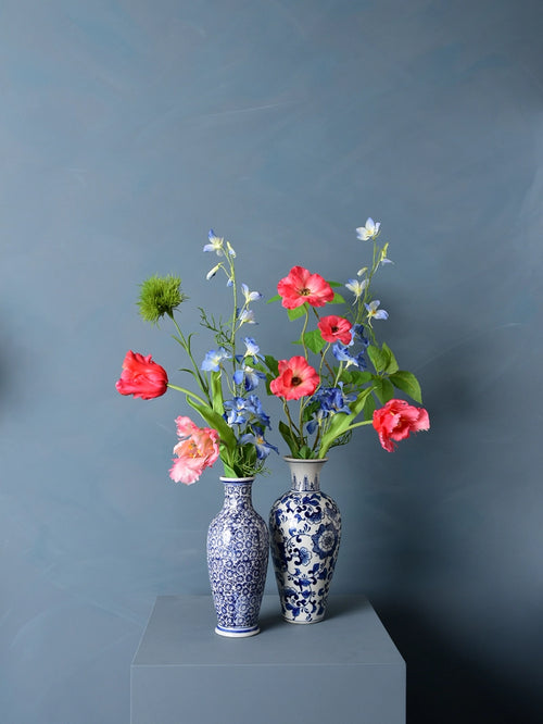 Madame Fleurie Cécile Petits – Luxe Zijden bloemen Mini Boeket – Stijlvolle Set voor Interieurdecoratie - 12cm x 28cm