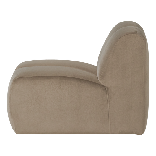 WOOOD 1-zits bank Mojo - Velvet - Khaki - 74x84x97