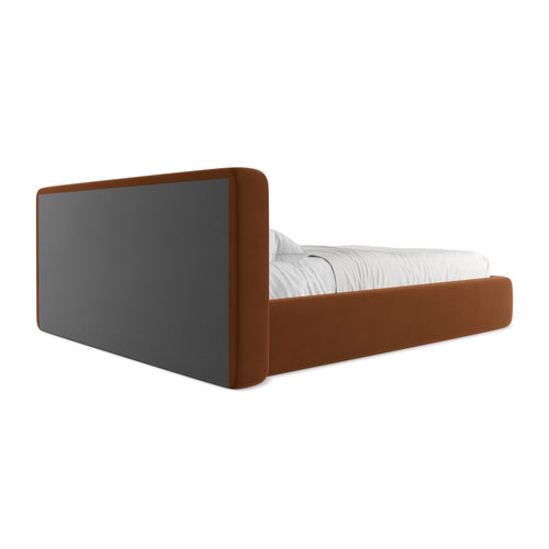 LaMiaSofa Bed met opbergruimte Firenze - velours - terracotta - 200x225x82