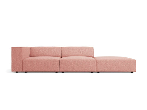 Cosmopolitan Design Rechte bank Arendal 4-zits, chenille, roze - 102x262x70cm