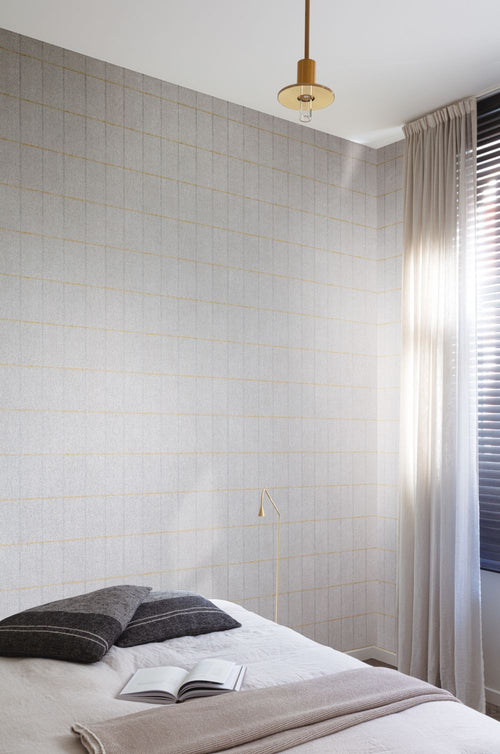 Masureel behang ruitmotief grijs - 53 cm x 10.05 m - 631041 - vtwonen shop