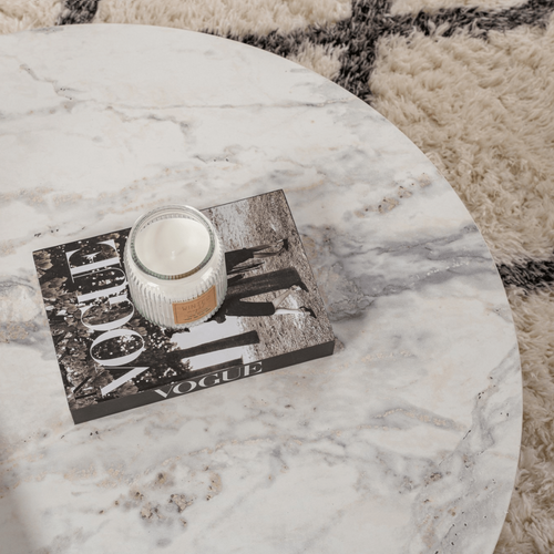 Calicosy - ORION Set van 2 salontafels - Licht hout - 90x90x35 cm