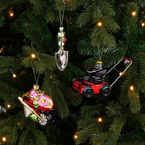 House of Seasons Kerst Ornament Kruiwagen - L11 x B6 x H10 cm - Rood