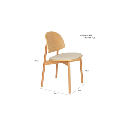 Zuiver Sunrise Eetkamerstoelen Hout Naturel - Set van 2