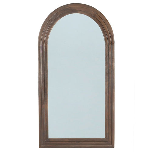 Giga Meubel Spiegel Esther - Staand Donkerbruin Hout - 94x4x178cm - vtwonen shop