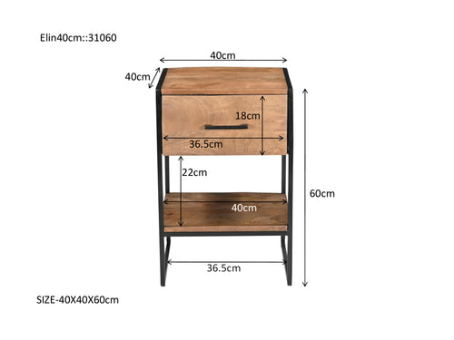 Livingfurn salontafel Elin - 40cm - bruin