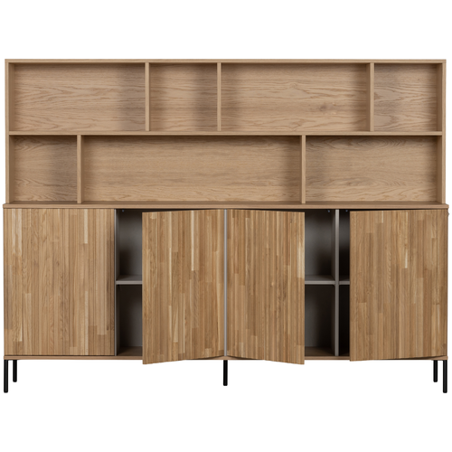WOOOD wandkast New Gravure - Eiken - Naturel - 150x200x44 - vtwonen shop