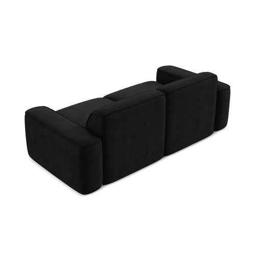 LaMiaSofa 3-zits bank Melissa - chenille stof - zwart - 204x102x70