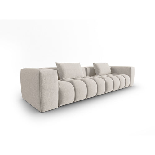 Cosmopolitan Design - Modulaire bank Verona 5-zits, structurele stof beige - 85x290x70cm