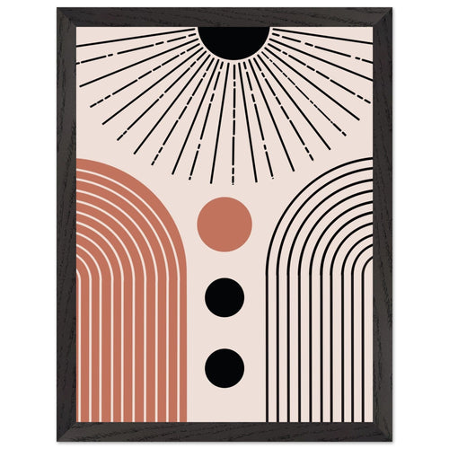 Artfulprints Poster met Lijst Boho – Cosmic rise   - 30x40 cm - Meerkleurig