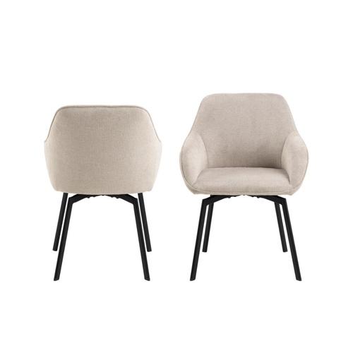 Rebellenclub Eetkamerstoel Morrey - Set Van 2 - Beige
