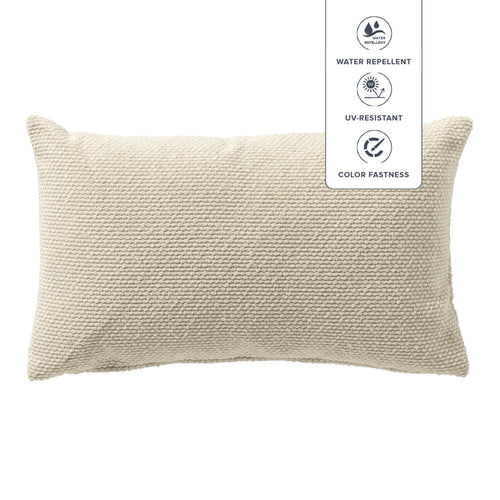 JULIO - kussenhoes outdoor 40x60 cm - waterafstotend - Marshmallow - wit